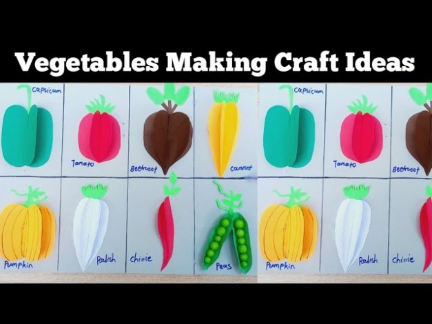 Niche Utama 2 Vegetables Making Craft Ideas With Paper  Vegetable Craft Ideas For  Preschoolers  Vegetable Craft